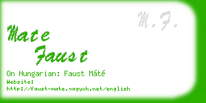 mate faust business card