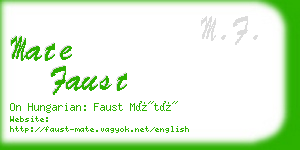 mate faust business card